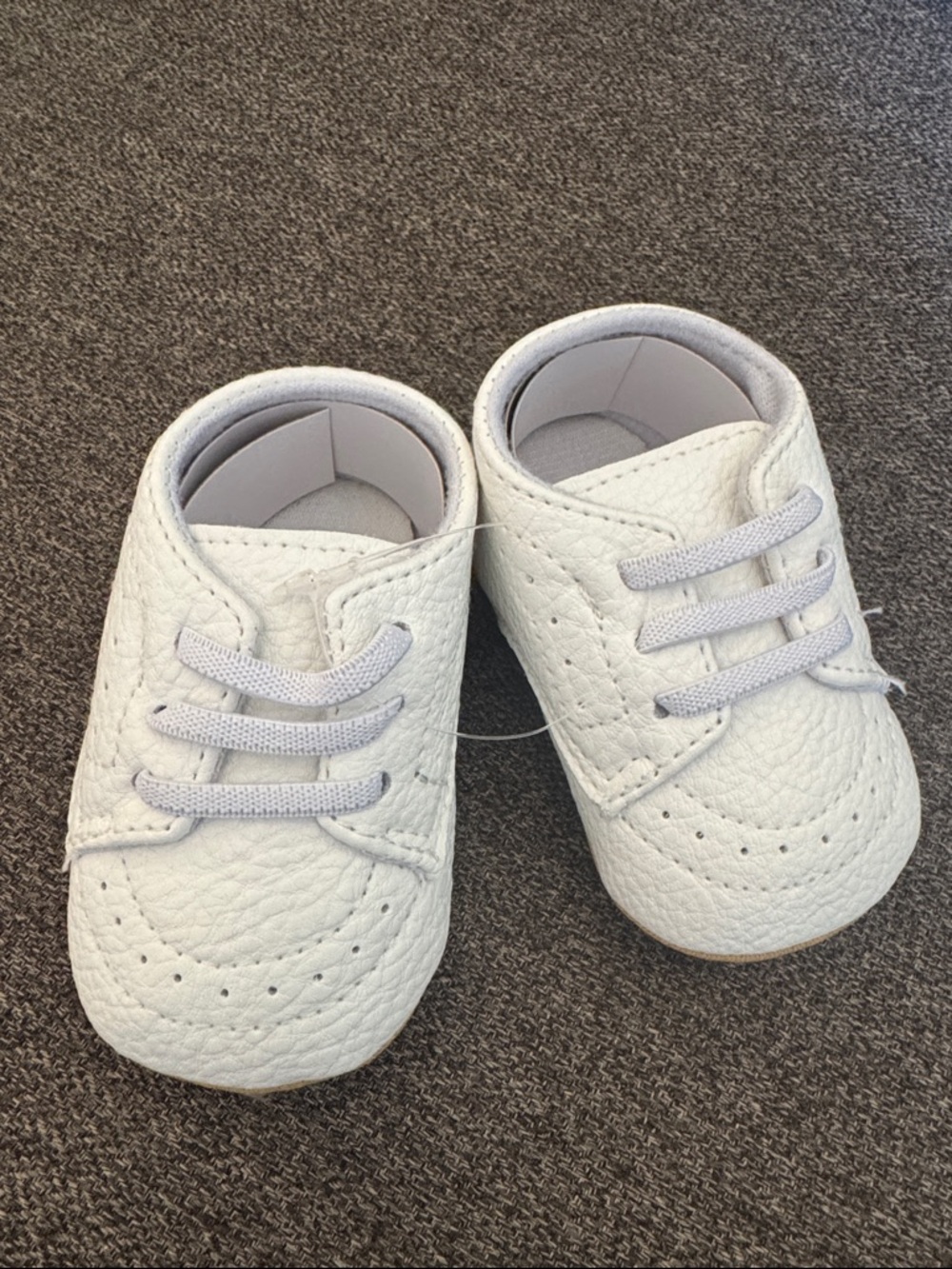 White Baby Walker Oxfords for Infants